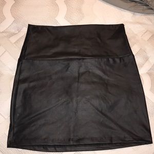 Black Pleather Skirt